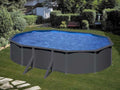 Gre Anthracite Ovale 610 x 375 x 120 cm - Piscine hors-sol en acier