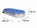Gre Haiti Ovale 1000 x 550 x 132 cm - Piscine hors-sol - Traverses enterrées